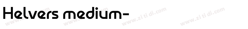Helvers medium字体转换